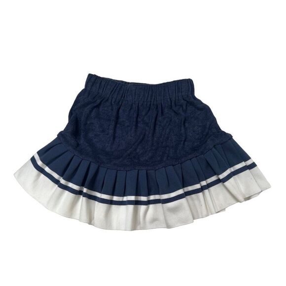 Pol Blue Preppy High Waisted Varsity Terry Cloth Mini Pleated Tennis Skirt / Sma - Picture 5 of 8